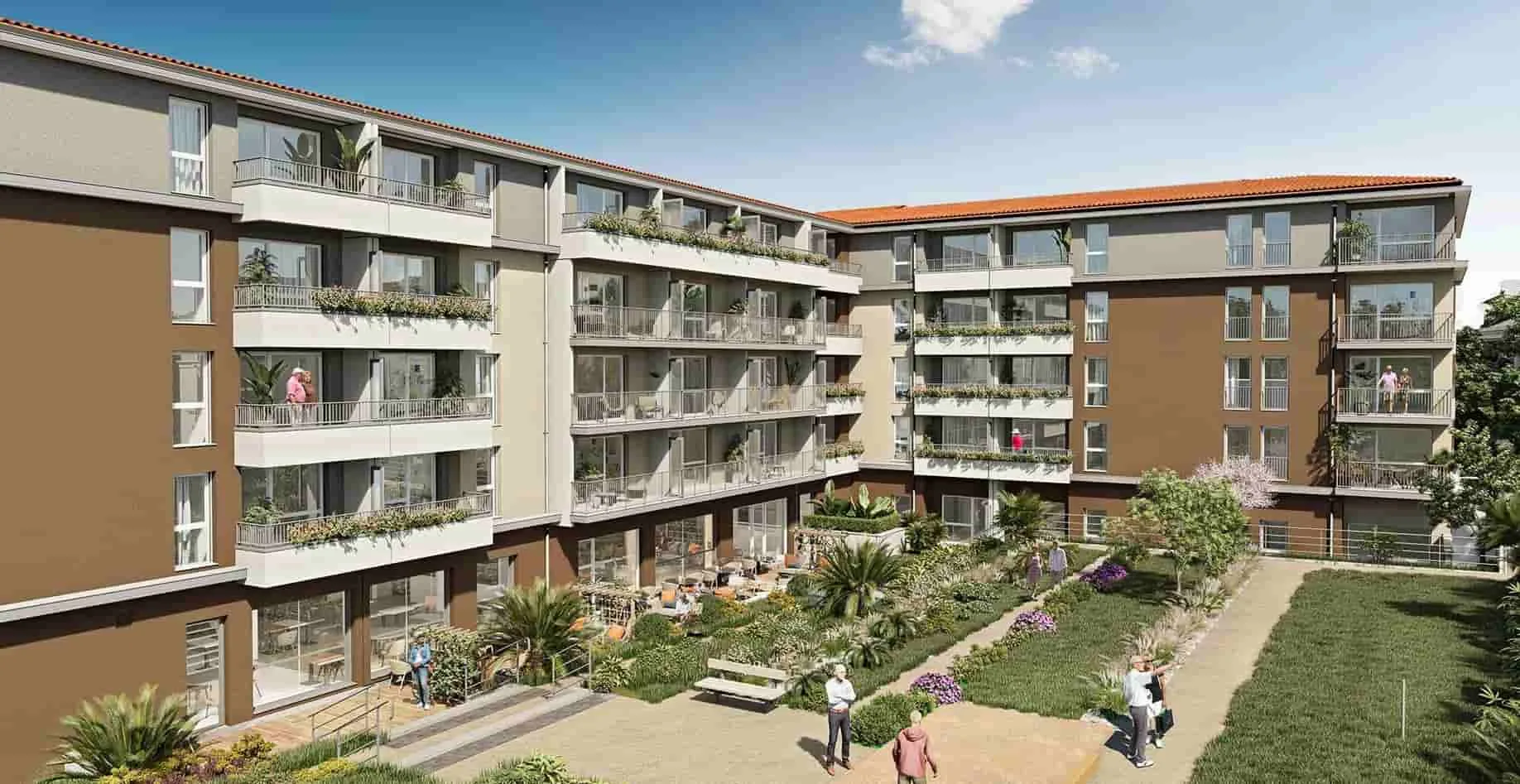 L'Amandier une résidence seniors à la revente exploitée par Domitys à Aix-en-Provence