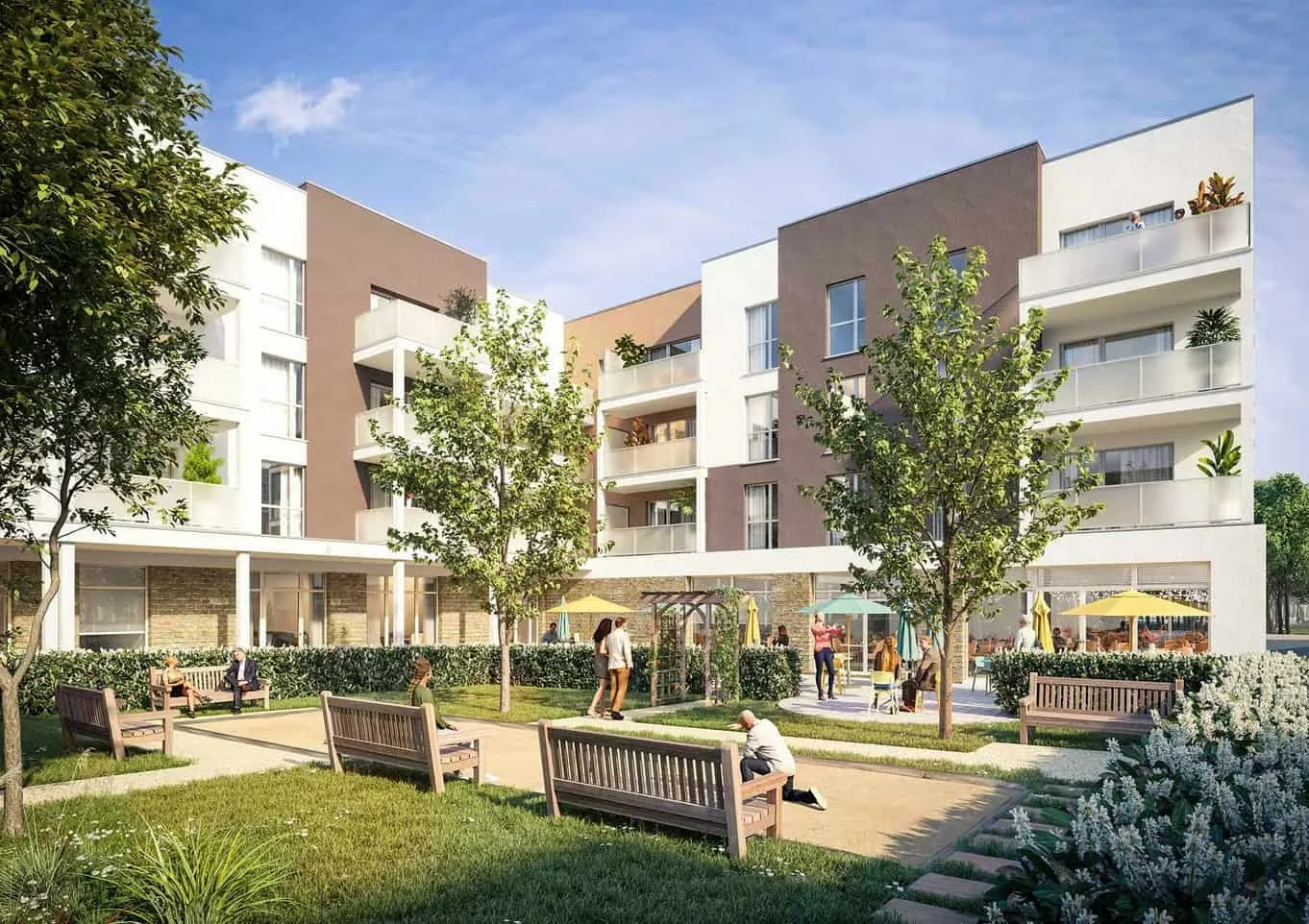 Le Bouquet une résidence seniors à la revente exploitée par Domitys à Charnay-lès-Mâcon