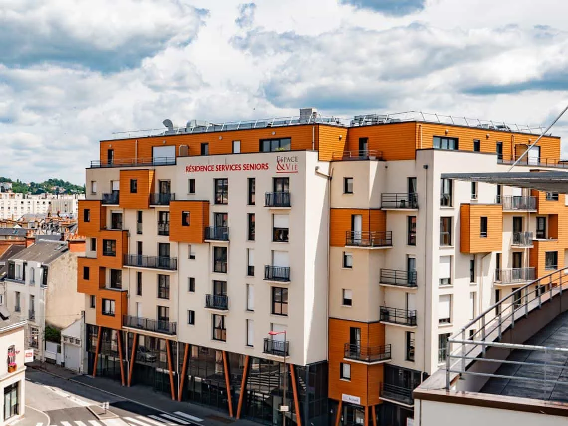 Le Galilée une résidence seniors à la revente exploitée par Espace et Vie à Le Mans