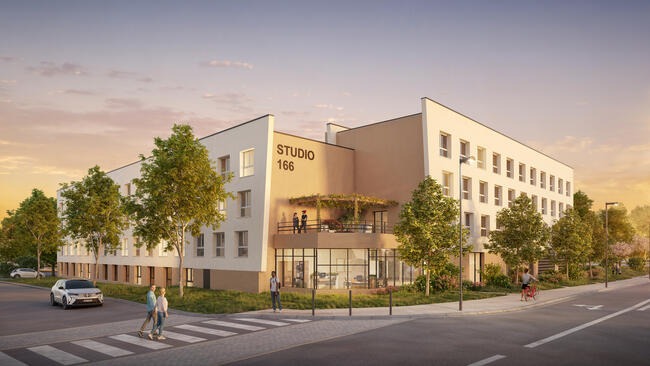 Studio 166 une résidence étudiante exploitée par Neoresid à Metz, Adresse précise à confirmer auprès de Neoresid.